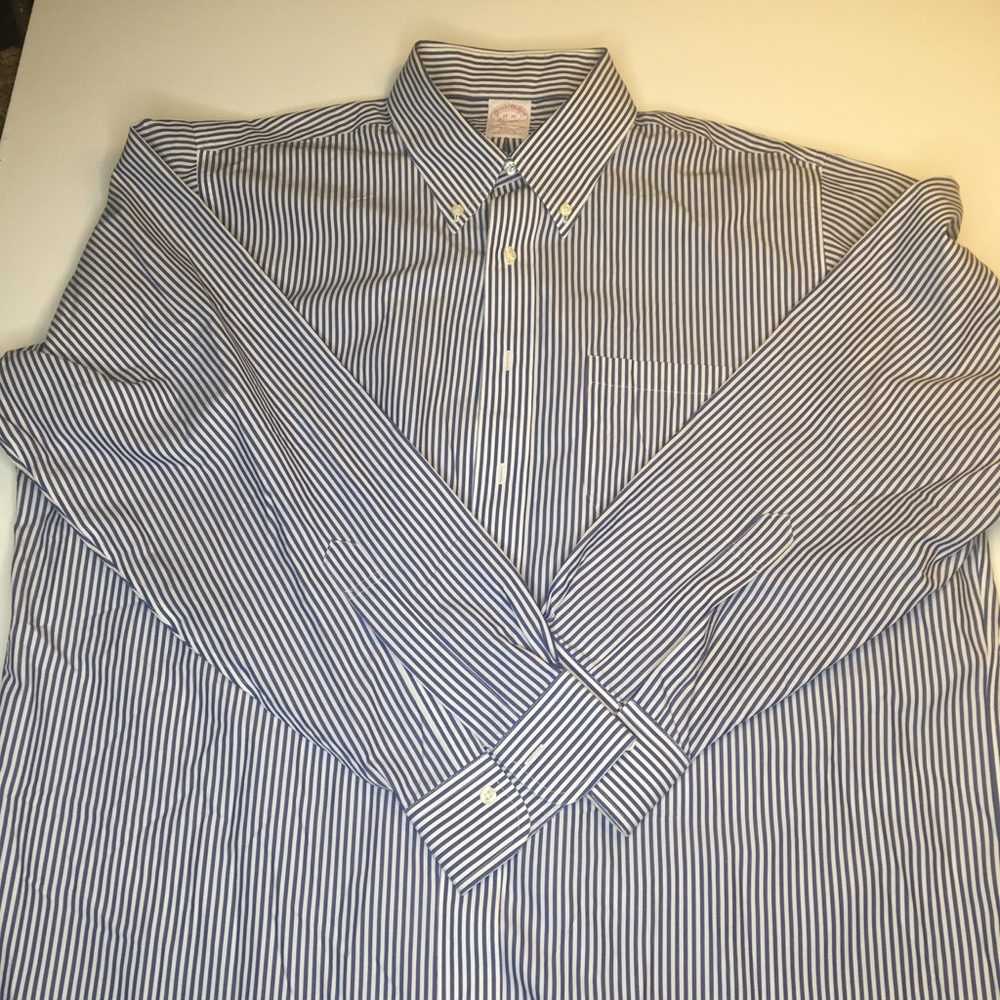 NWOT BROOKS BROS Dress Shirt 17-35 MINT! - Picture 4 of 4